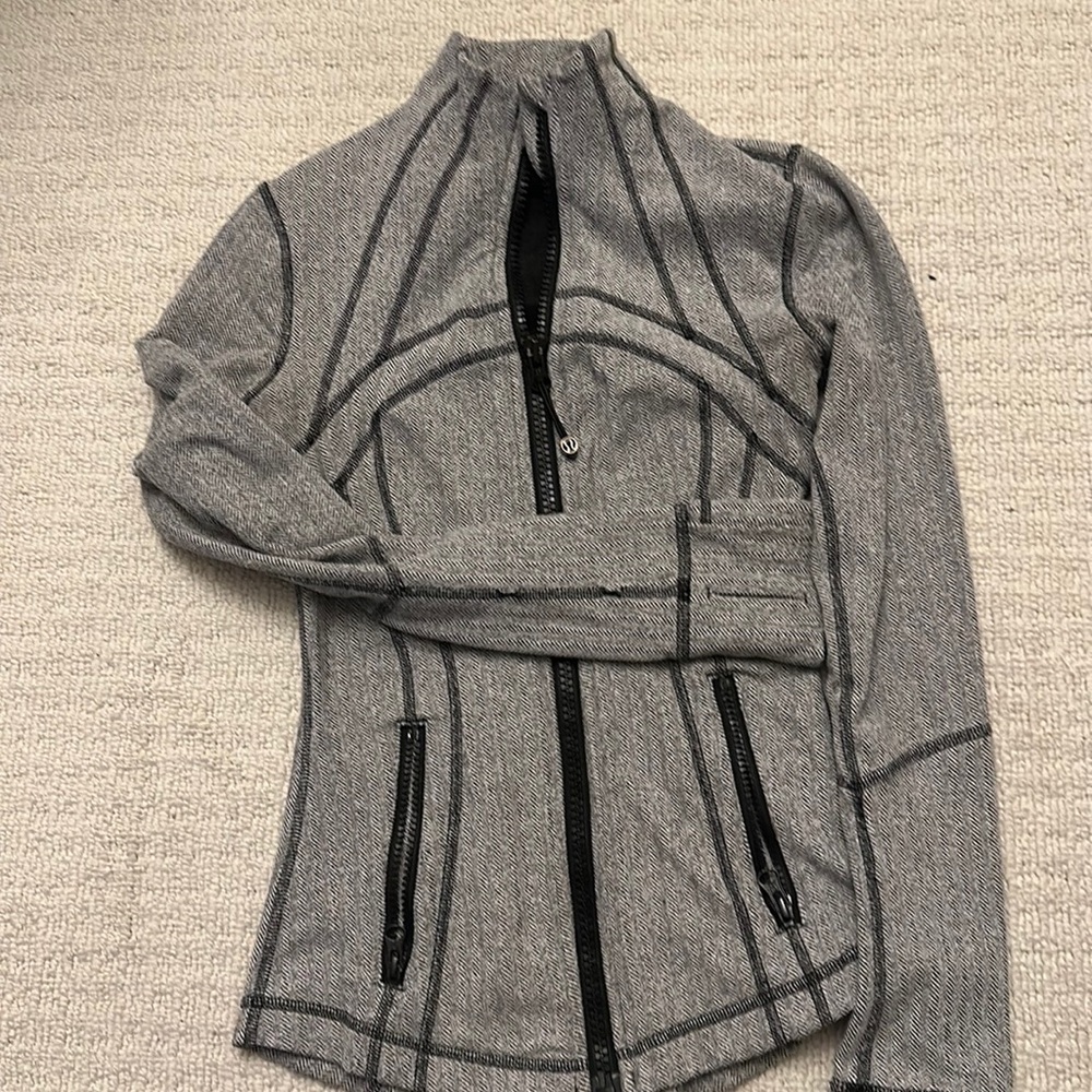 Grey and black lululemon define jacket.